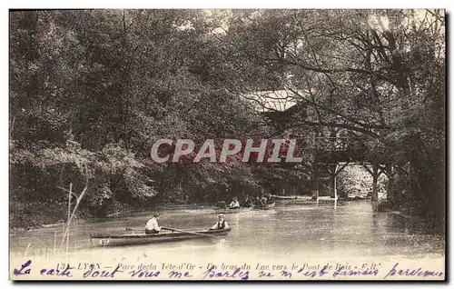 Ansichtskarte AK Lyon Parc de la Tele d Or un bras du Lac vers le Pont de Bois