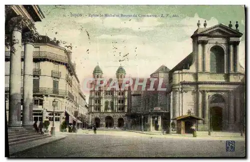 Ansichtskarte AK Dijon Eglise St Michel et Bourse du Commerce