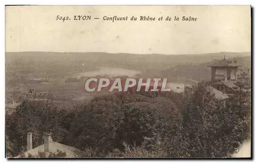 Ansichtskarte AK Lyon Confluent du Rhone et de la Saone