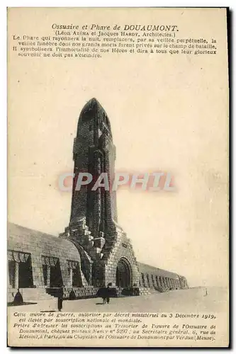 Ansichtskarte AK Ossuaire et Phare de Douaumont Militaria