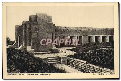 Cartes postales Monument de la Tranchee des Baionnettes Militaria