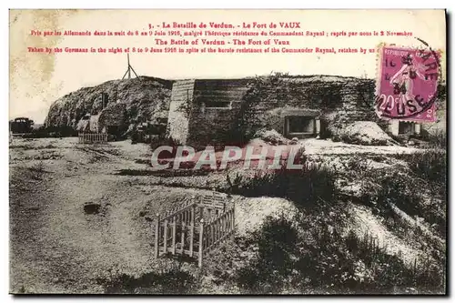 Cartes postales La Bataille de Verdun Le Fort de Vaux Militaria