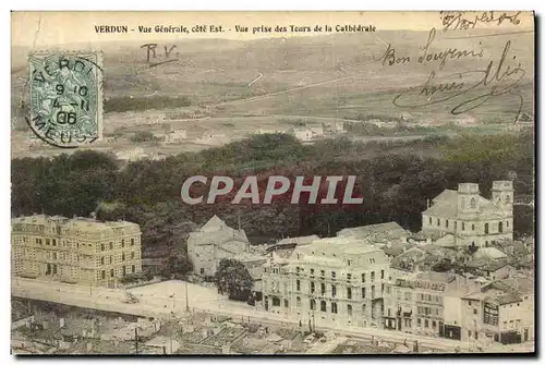 Cartes postales Verdun Vue Generale cote Est Vue prise des Tours de la Cathedrale