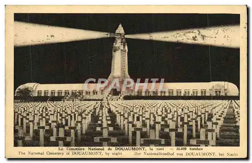 Cartes postales Le Cimetiere National de Douaumont La Nuit Militaria