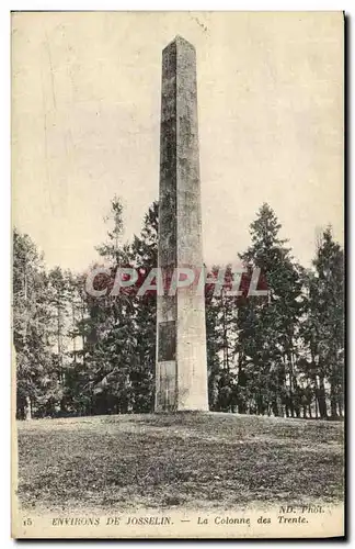 Ansichtskarte AK Josselin La Colonne des Trente