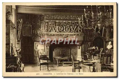 Cartes postales Josselin Interieur du Chateau Le Salon