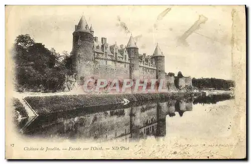 Cartes postales Chateau de Josselin Facade sur l Oust