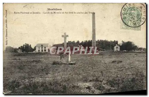 Cartes postales Entre Ploermel et Josselin Lande de Mi voie ou fut livre le combat de Trente