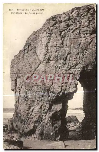 Ansichtskarte AK Presquille de Quiberon Port Blanc La Roche Percee