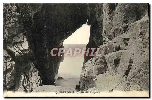 Ansichtskarte AK Quiberon Grotte de Kergroix