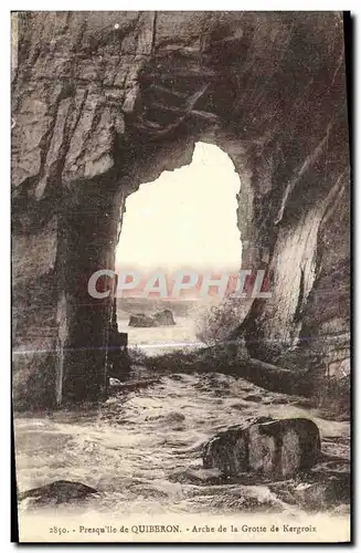 Ansichtskarte AK Quiberon Arche de la Grotte de Kergroix