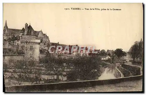 Cartes postales Vannes Vue de la Ville Prise de la Garenne