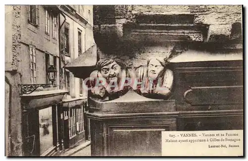 Cartes postales Vannes Vannes et sa Femme Maison ayant appartenu a Gilles de Bretagne