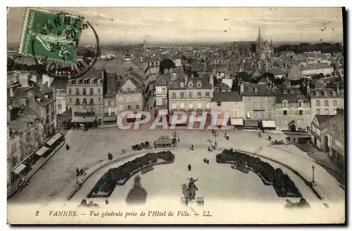 Cartes postales Vannes Vue Generale prise de l Hotel de Ville