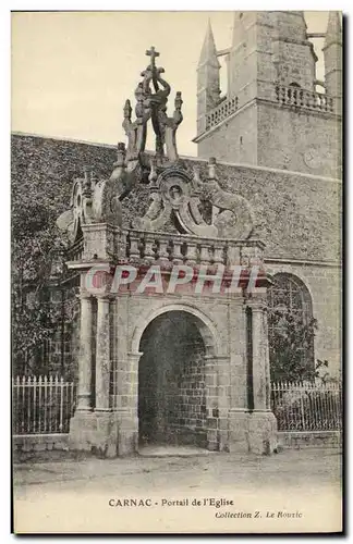 Ansichtskarte AK Carnac Portail de L Eglise