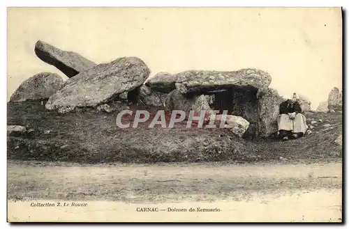 Ansichtskarte AK Carnac Dolmen de Kermario Enfant