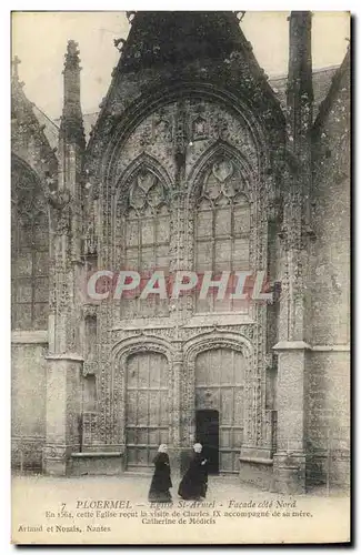 Ansichtskarte AK Ploermel L Eglise Saint Armel Facade Cote Nord