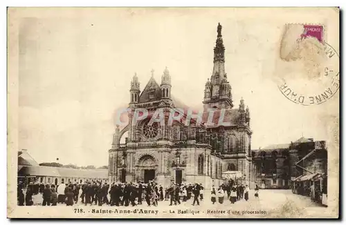 Cartes postales Sainte Anne D Auray La Basilique Rentree d Une Procession