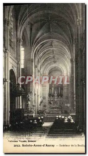 Cartes postales Sainte Anne D Auray Interieur de La Basilique La nef