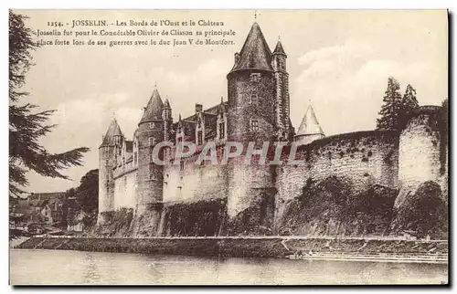 Cartes postales Josselin Les Bords de l Oust et le Chateau