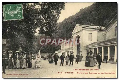 Ansichtskarte AK Luchon Devant les Thermes et les Quinconces