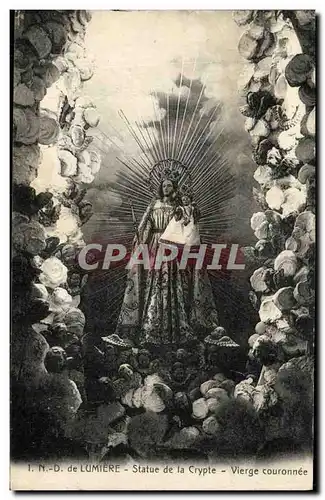 Cartes postales ND de Lumiere Statue de la Crypte Vierge Couronnee