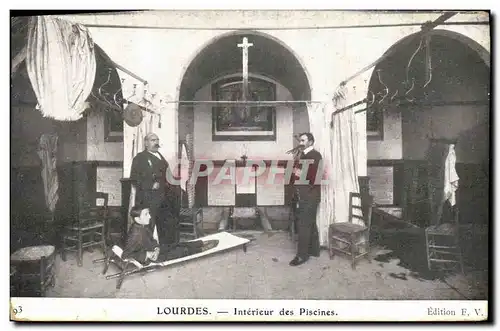 Cartes postales Lourdes Interieur des Piscines