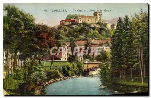 Cartes postales Lourdes Le Chateau Fort et le Gave