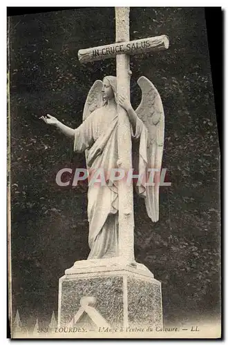 Cartes postales Lourdes L Ange a L Entree du Calvaire