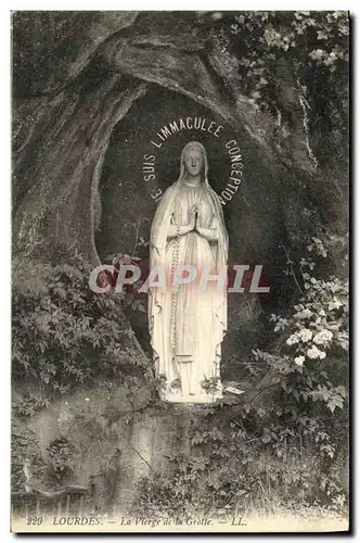 Cartes postales Lourdes La Vierge de la Grotte