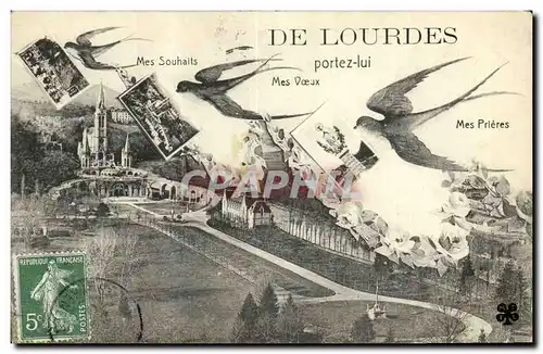 Cartes postales De Lourdes Portez Lui Hirondelles