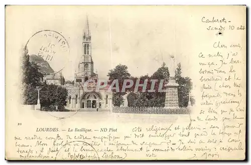 Cartes postales Lourdes La Basilique