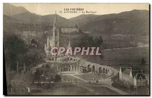 Cartes postales Lourdes La Basilique