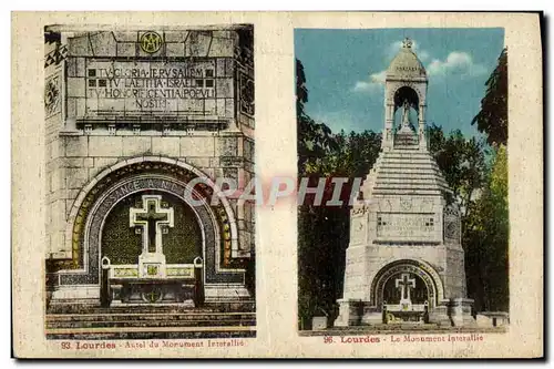 Ansichtskarte AK Lourdes Autel du Monument Interallie