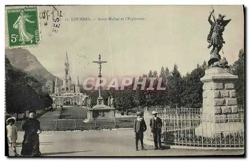 Cartes postales Lourdes Saint Michel et l Esplanade