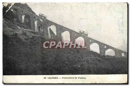 Ansichtskarte AK Lourdes Funiculaire Le Viaduc