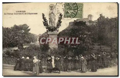 Cartes postales Lourdes La Vierge Couronnee de l Esplanade