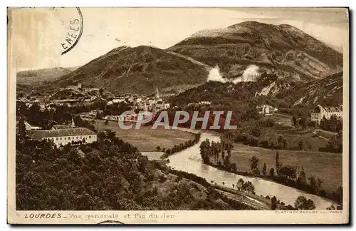 Cartes postales Lourdes Vue Generale et Pic du Jer
