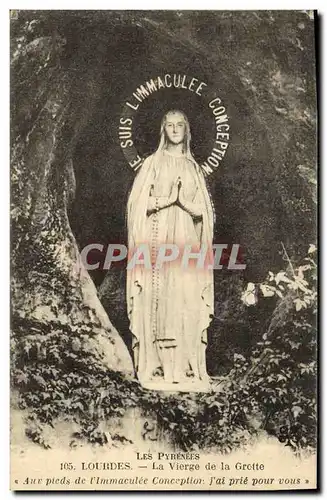 Ansichtskarte AK Lourdes La Vierge de la Grotte