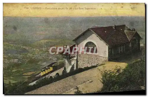 Ansichtskarte AK Lourdes Funiculaire du pic du Jer La Gare Superieure