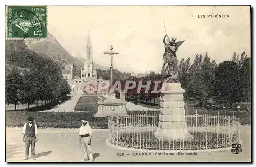 Cartes postales Lourdes Entree de l Esplanade