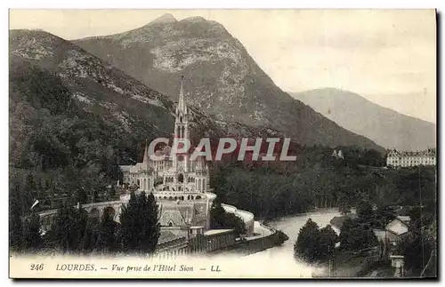 Cartes postales Lourdes Vue prise de l Hotel Sion