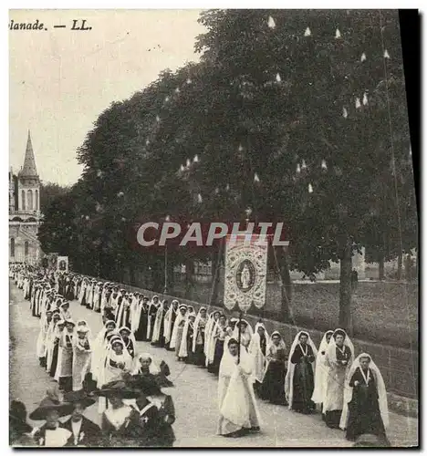 Ansichtskarte AK Lourdes La procession a l esplanade