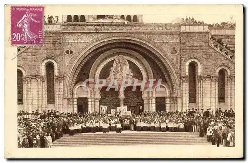 Cartes postales Lourdes Entree du rosaire Benediction du TS Sacrement