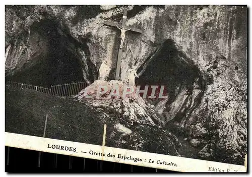 Ansichtskarte AK Lourdes Grotte des Espeluges Le Calvaire