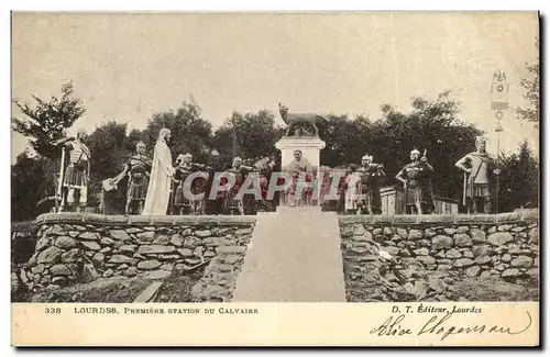 Ansichtskarte AK Lourdes Premiere Station du Calvaire