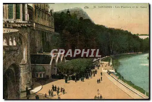 Cartes postales Lourdes Les Piscines et le Gave