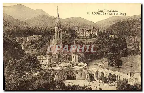 Cartes postales Lourdes La Basilique