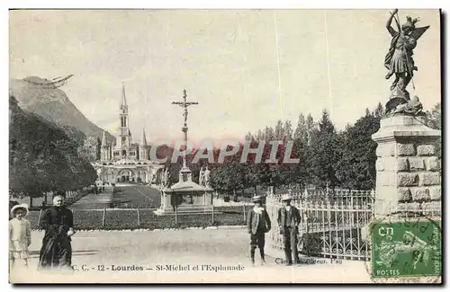 Cartes postales Lourdes St Michel et Esplanade