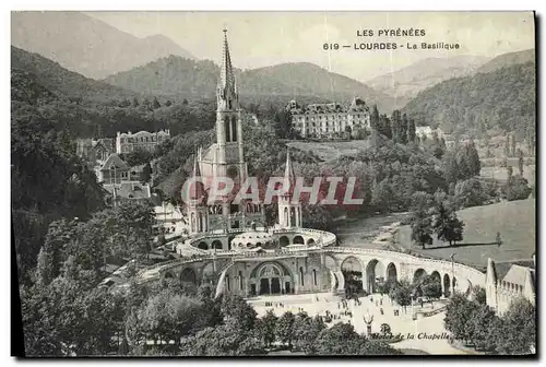 Cartes postales Lourdes La Basilique